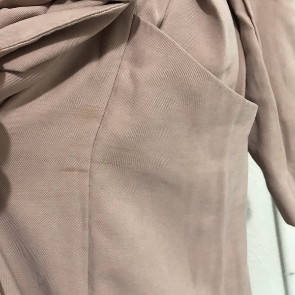 Express Dusty Mauve Open Drape Front Longline Duster Coat Belted Size Large - Picture 5 of 8